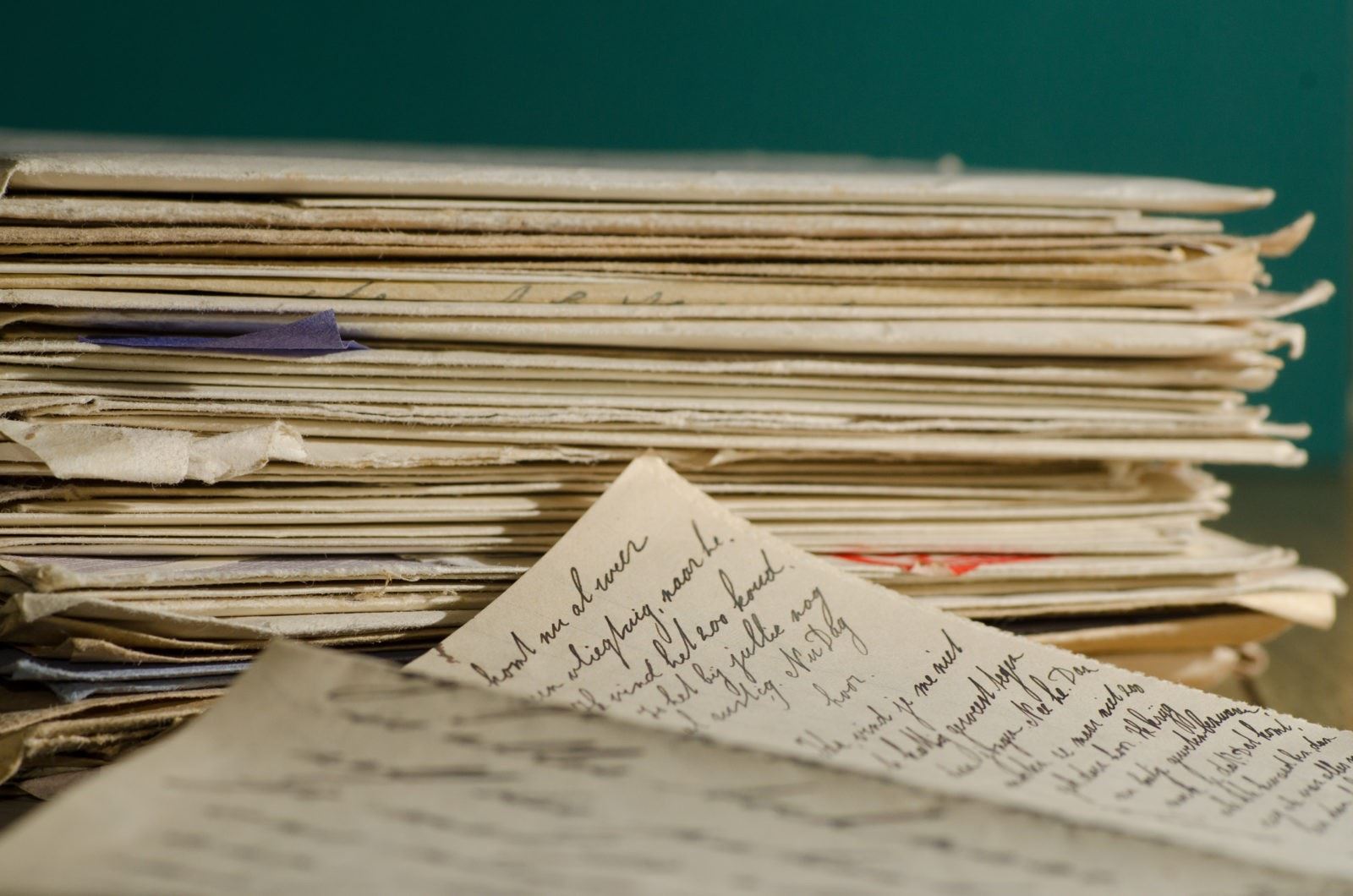 stacks of handwritten wills